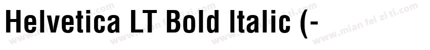 Helvetica LT Bold ltalic (字体转换